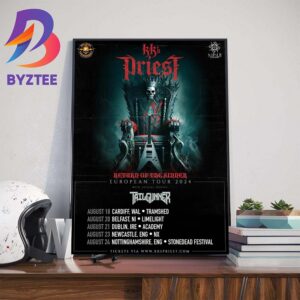 The Return Of The Sinner Kk’s Priest August For European Tour 2024 With Special Guests Tail Gunner Home Decor Poster Canvas