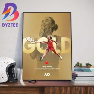 Zheng Qinwen Became The First Chinese Tennis Player To Win Singles Gold Medal At The Olympics Paris 2024 Home Decorations Poster Canvas