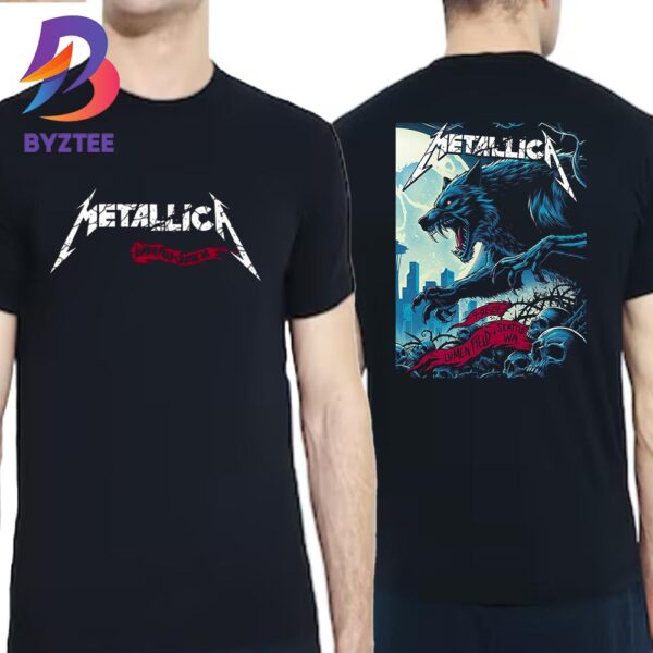 Metallica Pop Up World Tour The Final US No Repeat Weekend Of 2024 M72 Seattle The Wolf Poster At Lumen Field Seattle WA September 1 Two Sided Unisex T-Shirt