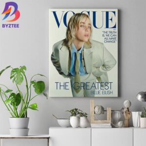 Billie Eilish Graces The Cover Of Vogue Wall Decor Canvas Poster