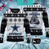 Dallas Cowboys 3D Printed With Logo And Rugby Hat Black Color For Mens And Womens Ugly Christmas Sweater