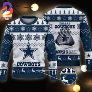 Dallas Cowboys Big Logo Ugly Christmas Sweater Gift For Fans