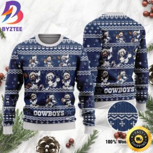 Dallas Cowboys Mickey Mouse Holiday Party With Blue Color For Mens And Womens Ugly Christmas Sweater