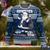 Dallas Cowboys Santa Hat Ho Ho Ho Personalized For Family Ugly Christmas Sweater