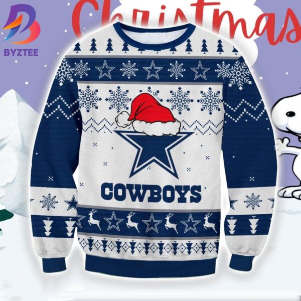 Dallas Cowboys Santa Hat Ugly Christmas Sweater Christmas Gift