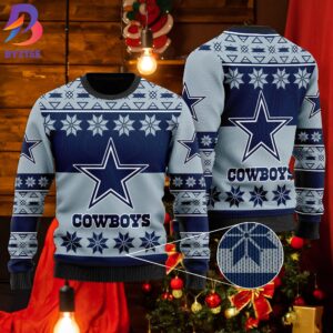 Dallas Cowboys Snowflakes Pattern Ugly Christmas Sweater