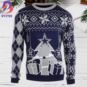 Dallas Cowboys With Big Tree Christmas Ugly Sweater