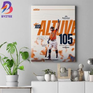 Jose Altuve Of The Houston Astros Has Become A Legend Wall Decor Canvas Poster