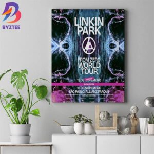 Linkin Park’s Zero World Tour Concert Was Held In São Paulo On November 16 Wall Decor Canvas Poster