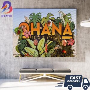 Ohana Festival Cheesin’ Our Way Through The Day Wall Decor Canvas Poster