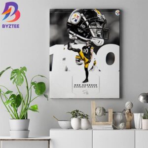 One Hundred Career Sacks For Trent Jordan Watt of Pittsburh Steelers Wall Decor Canvas Poster