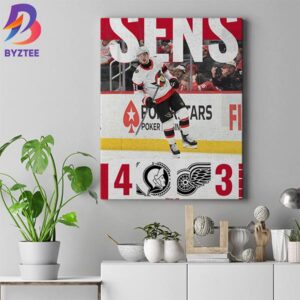 Ottawa Senators Won Against Detroit Red Wings In NHL Wall Decor Canvas Poster