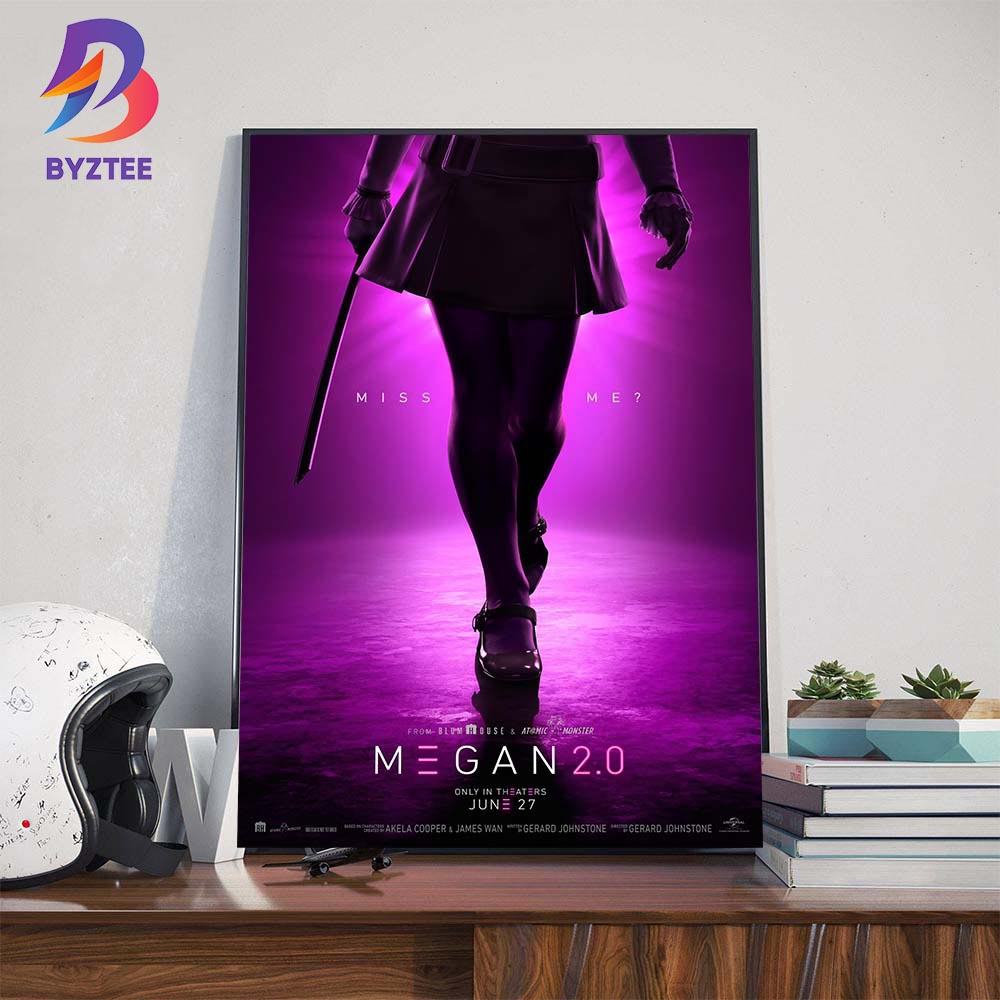 Miss Me M3GAN 2.0 Official Teaser Poster Only In Theaters June 27th 2025 Wall Decor Poster Canvas Miss Me M3GAN 2.0 Official Teaser Poster Only In Theaters June 27th 2025 Wall Decor Poster Canvas