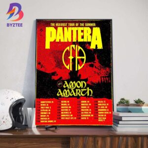 Pantera The Heaviest Tour Of The Summer 2025 With Special Guest Amon Amarth Wall Decor Poster Canvas