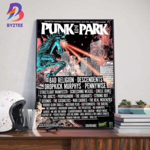 Punk In The Park With Headliners Bad Religion Descendents Dropkick Murphys Pennywise At The National Western Stockyards In Denver CO On July 18th-20th 2025 Wall Decor Poster Canvas