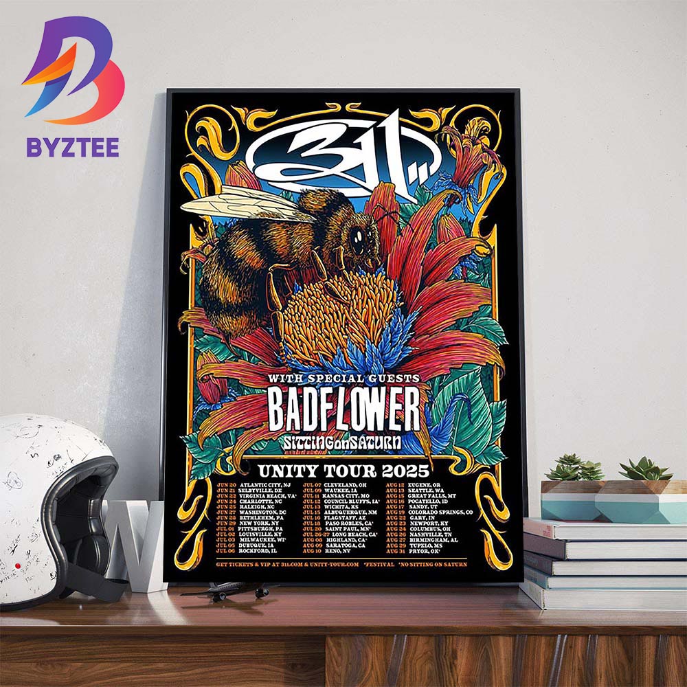 311 Band The Unity Tour 2025 Full Dates List With Special Guests Badflower And Sitting On Saturn Wall Art Decor Poster Canvas 311 Band The Unity Tour 2025 Full Dates List With Special Guests Badflower And Sitting On Saturn Wall Art Decor Poster Canvas