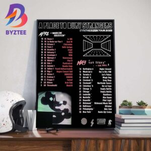 A Place To Bury Strangers Synthesizer Tour 2025 Dates List In Europe And North America Wall Art Decor Poster Canvas