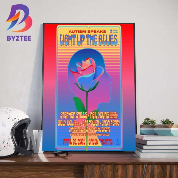 Autism Speaks Light Up The Blues At The Greek Theatre Los Angeles CA On April 26th 2025 Wall Art Decor Poster Canvas