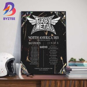 Babymetal North America 2025 Tour Dates List With Special Guests Black Veil Brides Jinjer And Bloodywood Wall Art Decor Poster Canvas