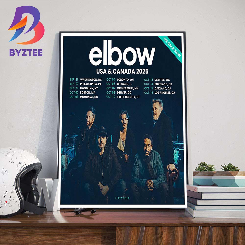 Elbow USA And Canada 2025 Tour For September And October Wall Art Decor Poster Canvas Elbow USA And Canada 2025 Tour For September And October Wall Art Decor Poster Canvas