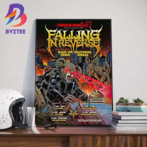 Falling In Reverse The Popular MonsTOUR II World Domination With Special Guests Black Veil Brides And Hollywood Undead On March 2025 Wall Art Decor Poster Canvas
