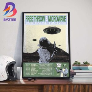 Free Throw And Microwave Australian Tour 2025 Dates List Wall Art Decor Poster Canvas