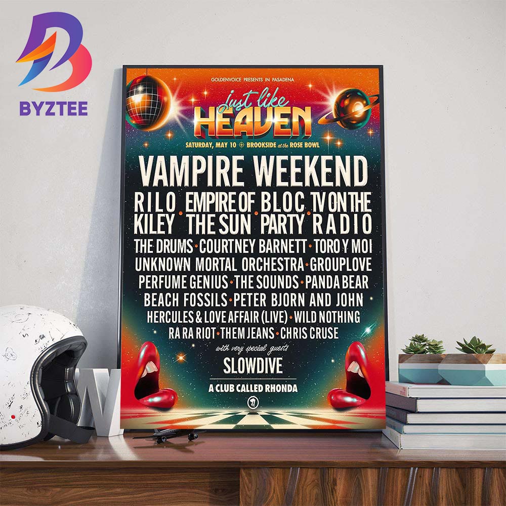 Goldenvoice Presents In Pasadena Just Like Heaven Festival To Brookside At The Rose Bowl In Pasadena CA On May 10th 2025 Wall Art Decor Poster Canvas Goldenvoice Presents In Pasadena Just Like Heaven Festival To Brookside At The Rose Bowl In Pasadena CA On May 10th 2025 Wall Art Decor Poster Canvas