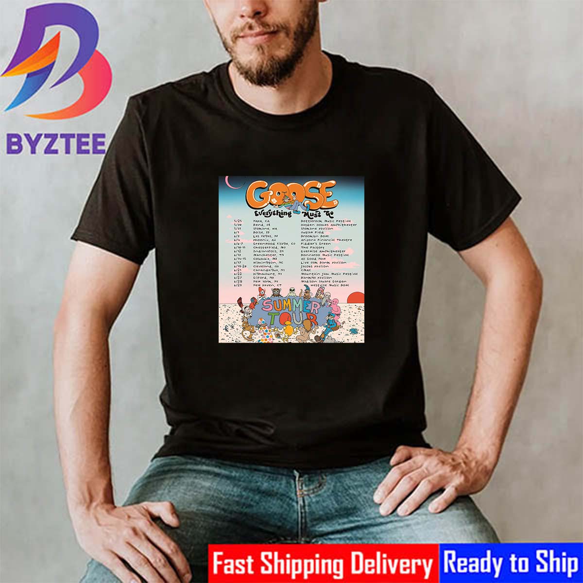 Goose Everything Must Go Summer Tour Dates List For May And June 2025 Classic T-Shirt Goose Everything Must Go Summer Tour Dates List For May And June 2025 Classic T-Shirt