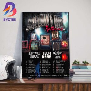 Hollywood And N9ne Returns In 2025 Co-Headlining Hollywood Undead And Tech N9ne With Special Guests Set It Off And Zero 9-36 Wall Art Decor Poster Canvas