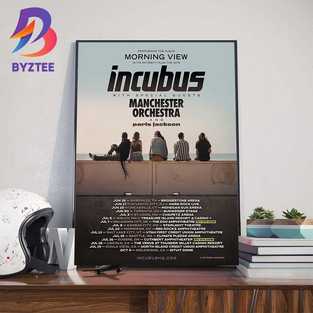 Incubus Performing The Album Morning View In Its Entirety Plus The Hits With Special Guests Manchester Orchestra And Paris Jackson Wall Art Decor Poster Canvas Incubus Performing The Album Morning View In Its Entirety Plus The Hits With Special Guests Manchester Orchestra And Paris Jackson Wall Art Decor Poster Canvas