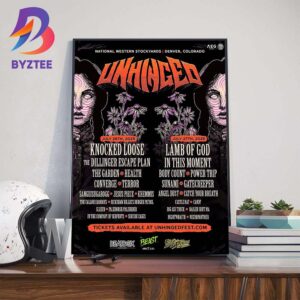Knocked Loose And Lamb Of God Headline Inaugural Unhinged Festival At National Western Stockyards Denver Colorado On July 26- 27 2025 Wall Art Decor Poster Canvas