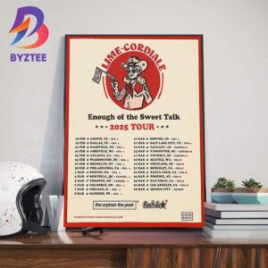 Lime Cordiale Pew Pew Enough Of The Sweet Talk 2025 Tour Wall Art Decor Poster Canvas