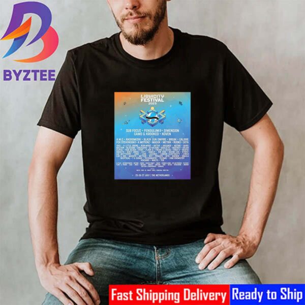 Liquicity Festival 2025 Full Line-up At The Netherlands On July 25-26-27 2025 Classic T-Shirt