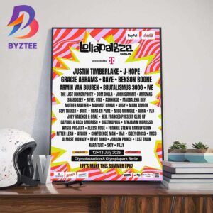 Lollapalooza Berlin Line-Up At Olympiastadion And Olympiapark Berlin On July 12-13 2025 Wall Art Decor Poster Canvas