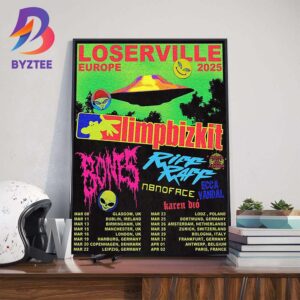Loserville Europe 2025 Dates List With Limp Bizkit And Special Guests Wall Art Decor Poster Canvas