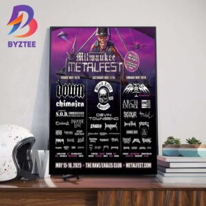 Milwaukee Metal Fest 2025 At The Rave Eagles Club Milwaukee WI On May 15-18 Wall Art Decor Poster Canvas