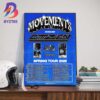 Movements With Special Guests Citizen Scowl And Downward At The Torch LA Memorial Coliseum On April 6th 2025 Wall Art Decor Poster Canvas