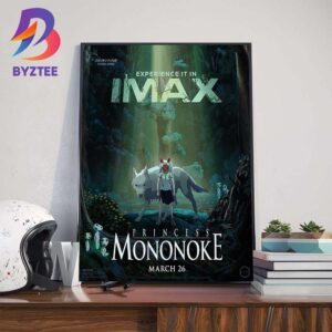 Official IMAX Poster Studio Ghibli’s Princess Mononoke Coming Theaters On March 26th 2025 Wall Art Decor Poster Canvas