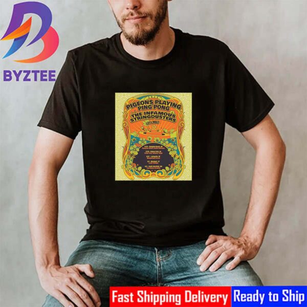 Pigeons Playing Ping Pong 2025 The Infamous Stringdusters With Melt Classic T-Shirt