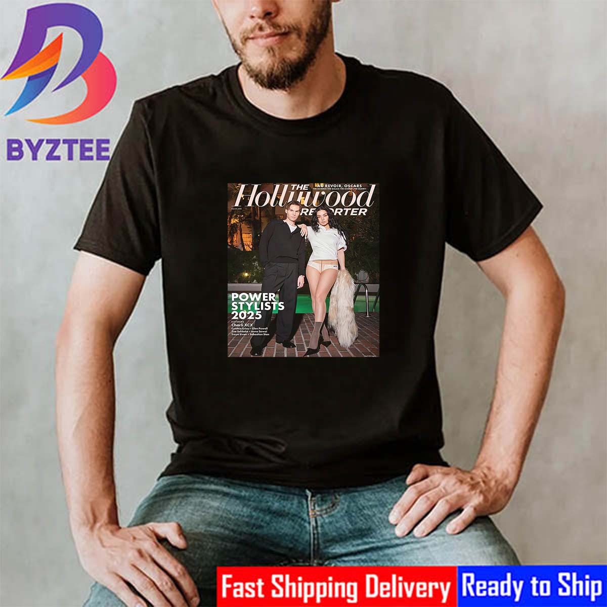 Power Stylists 2025 Featuring Charli XCX And Chris Horan On Cover The Hollywood Reporter Classic T-Shirt Power Stylists 2025 Featuring Charli XCX And Chris Horan On Cover The Hollywood Reporter Classic T-Shirt