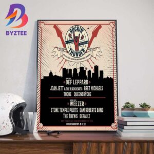 Rockin’ Thunder Music Festival At Exhibition Lands Racetrack In Edmonton CA On July 11-12 2025 Wall Art Decor Poster Canvas