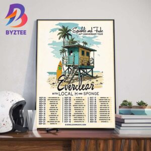 Sparkle And Fade 30th Anniversary Tour Everclear With Local H And Sponge Dates List Wall Art Decor Poster Canvas