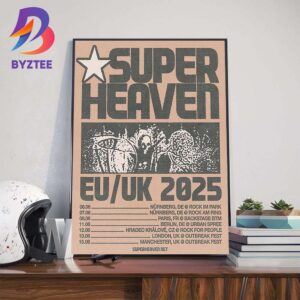 Superheaven Band Headed Back To The EU And UK 2025 Tour Dates List Wall Art Decor Poster Canvas