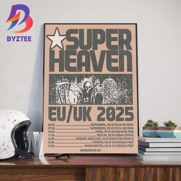 Superheaven Band Headed Back To The EU And UK 2025 Tour Dates List Wall Art Decor Poster Canvas