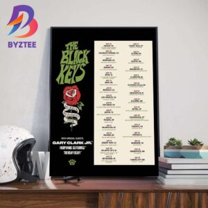 The Black Keys Leg 2 Of The No Rain No Flowers Tour 2025 With Special Guests Gary Clark JR Hermanos Gutierrez And The Heavy Heavy Wall Art Decor Poster Canvas