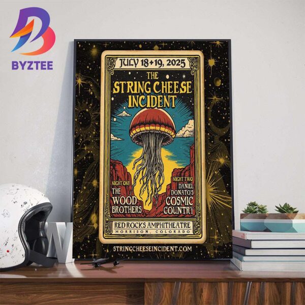 The String Cheese Incident 2 Nights At Red Rocks Amphitheatre Morrison Colorado On July 18-19 2025 Wall Art Decor Poster Canvas