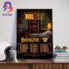 Volbeat Greatest Of All Tours Worldwide Dates List Start On June 2025 Wall Art Decor Poster Canvas
