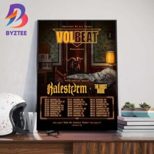 Volbeat Greatest Of All Tours Worldwide For US With Special Guests The Ghost Inside And Halestorm On July 2025 Wall Art Decor Poster Canvas