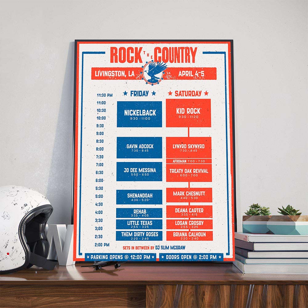 A Festival For We The People Rock The Country Live In Livingston LA April 4-5 2025 Poster Canvas A Festival For We The People Rock The Country Live In Livingston LA April 4-5 2025 Poster Canvas
