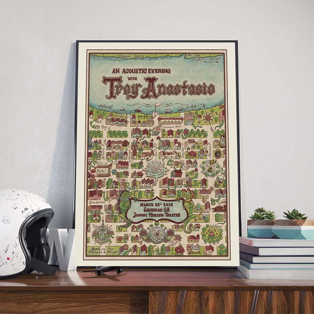 An Acoustic Evening With Trey Anastasio Performs At Johnny Mercer Theatre In Savannah GA On March 29th 2025 Poster Canvas An Acoustic Evening With Trey Anastasio Performs At Johnny Mercer Theatre In Savannah GA On March 29th 2025 Poster Canvas